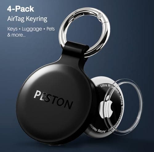 AirTag Holder Keyring, 4-Pack IP67 Waterproof Case for Apple AirTag 1 & 2 — view 6