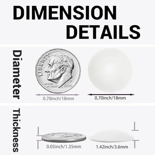8 Pcs Laptop Rubber Feet (0.7 inch Diameter), Non-Slip Replacement Bottom Feet for MacBook Pro/Air Case,Including 2 Surface Wipes — view 2