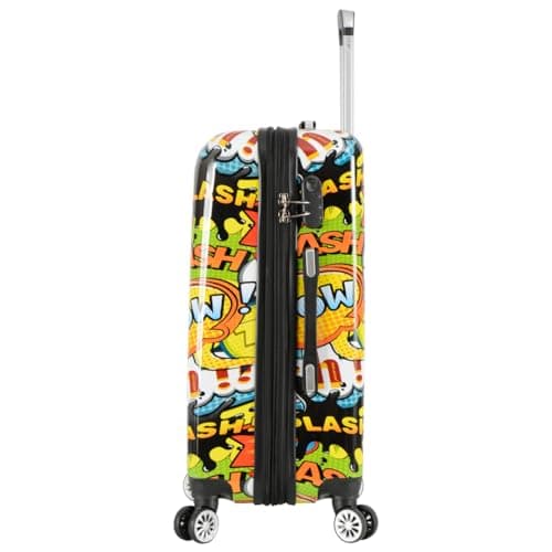 Large Size Suitcase Comic Print Hard Shell Four Wheel Expandable Luggage — view 3
