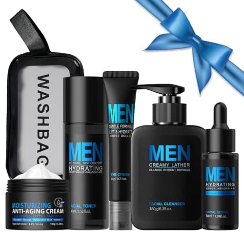 Men's Skincare Set, 5Pcs Face Care Kits for Oil Control & Anti-Aging