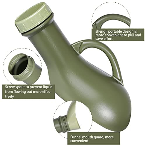Urinal Unisex Incontinence Bottles Portable Pee Bottle Urine Bottle Large Pee Containers for Camping Car Travel Traffic Jam Queuing 1L — view 3