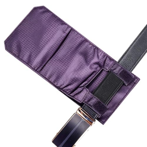 Mini Wallet Nylon Blocking Travel Pouch Anti-Theft Money Belt Bag (Purple) — view 2