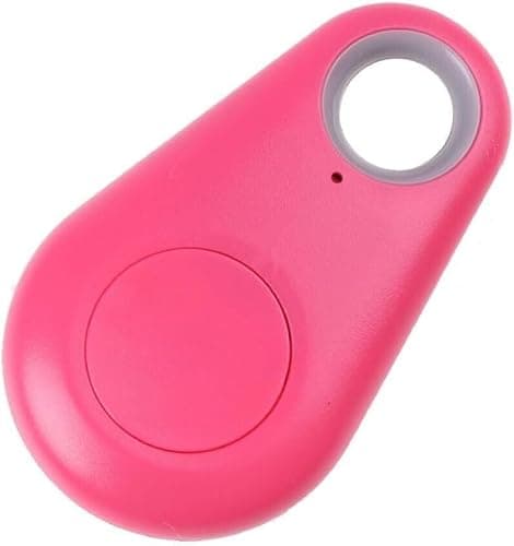 Wireless Bluetooth 4.0 Key Finder, Smart Keychain Bluetooth GPS Rechargeable Key Finder, Wireless Locator and GPS Integration, Bluetooth Tracker for Kids Phone Car Wallet Luggage Pet (Pink)