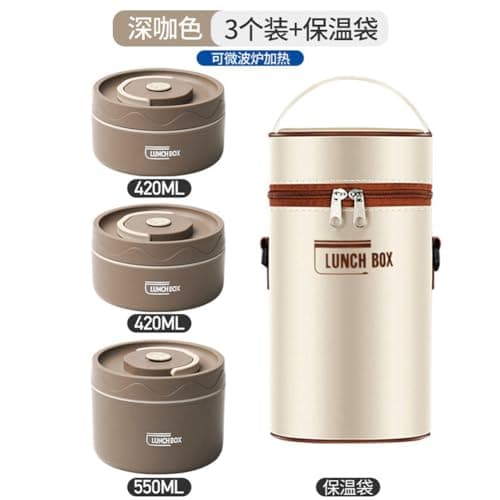 Lrtzizy Stainless Steel Thermal Lunch Container, Portable Bento Box Food Container, 420ml, Modern Design, Unisex, Hand Wash Only — view 6