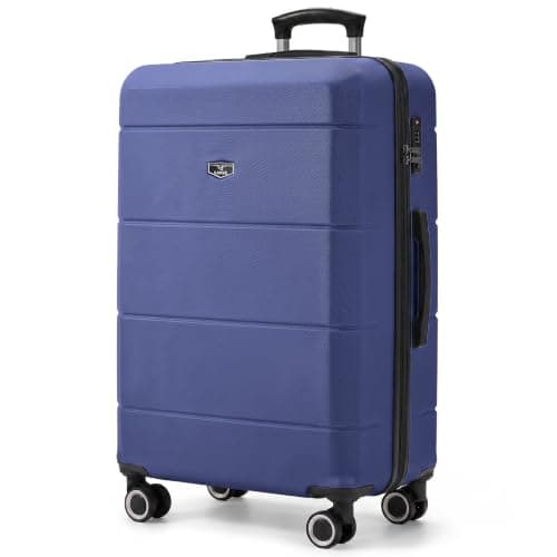 LUGG 28 Inch Jetset Suitcase Hard Shell Case 4 Wheel Travel bag Lightweight ABS Material with TSA Lock Approved for Travel with easyJet, British Airways, RyanAir, Virgin Atlantic, Emirates(75x49x29cm)