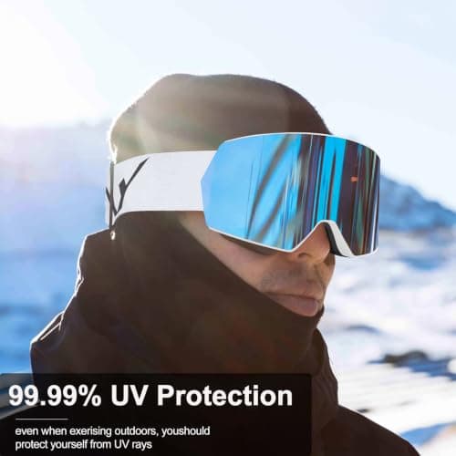 FMY OTG Ski Goggles,Snowboard Goggles for Men,Women & Youth Anti Fog — view 2
