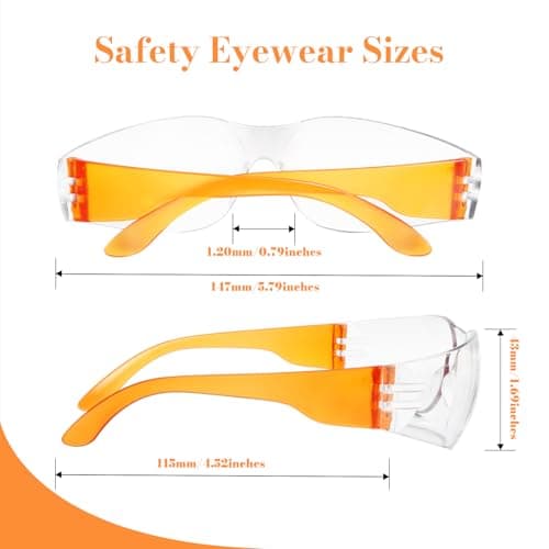 BIRDDIE 10-Pack Safety Glasses, Anti-Fog Goggles Clear Bulk Safety Eyewear — view 2
