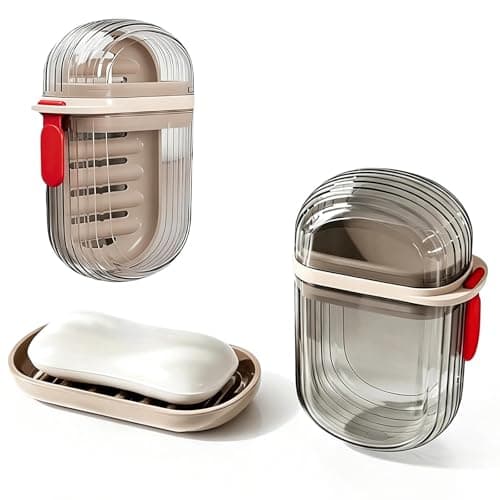 2 Pcs Travel Soap Case, Box & Dish - Waterproof Leakproof with Lid for Bathroom Camping Outdoor Use