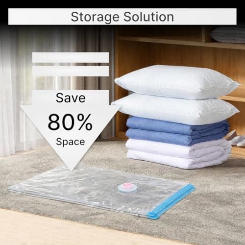 DOMIRA Vacuum Storage Bags – Space Saver Bags For Clothes, Duvets, Travel – Airtight Compression Seal – Reusable, Heavy Duty Vacuum Bags (Small, 3PK) — view 5
