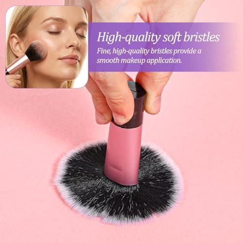 HJZHII 10 Pcs Mini Travel Makeup Brush Set with Pouch, Travel Make up Brush — view 6