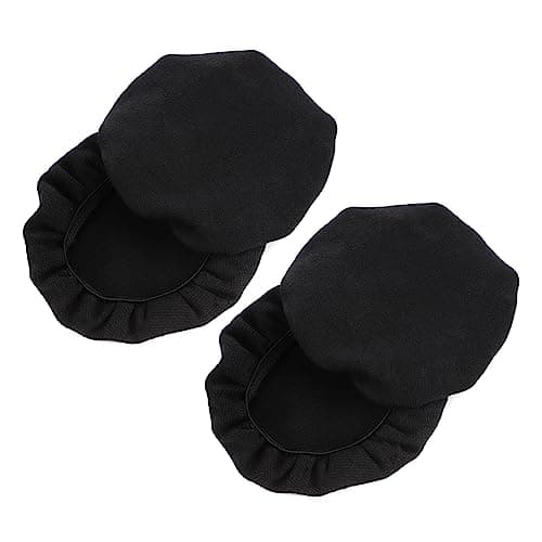 4 Pack Black Cotton Headphone Earpad Covers, Dust Protection