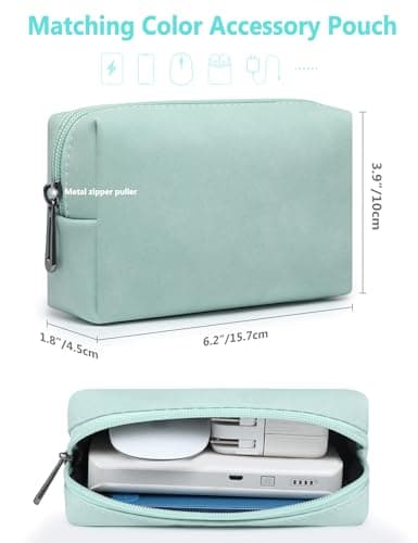 HYZUO 13 Inch Laptop Case Sleeve with Stand for MacBook Air, Mint Green — view 5