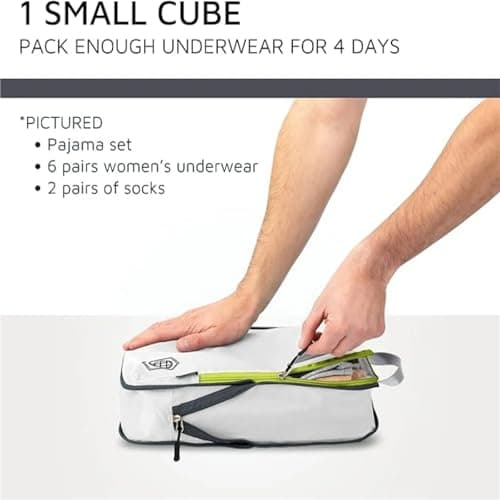 Packing Cubes Compression Packing Cubes For Travel - Luggage And Backpack Organizer Packaging Cubes For Clothes (3 Piece Set)(Silver) — view 6