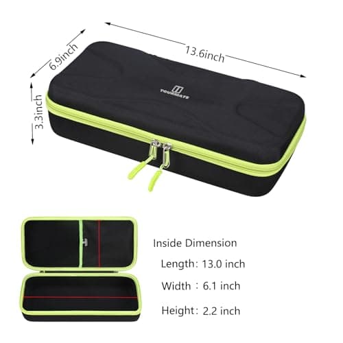 Tourmate Hard Storage Case for Ryobi 18V/PBLMT50B ONE+ HP 18-Volt Multi Tool - Travel Case for Milwaukee 2836-20/2526-20 M12 Multi-Tool(Box for Sale) (Black & Green) — view 4