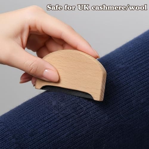 3PCS Cashmere Comb in Beechwood,Portable Wool Sweater De-Pilling Tool, Beechwood Pilling Comb for Clothing, Knits & Scarves, Handheld Lint Remover for Home & Travel — view 3