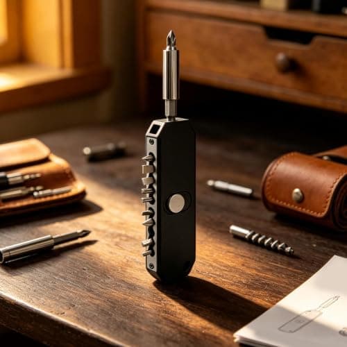 Pocket Screwdriver Set Portable Alloy Precision Folding Back Magnetic — view 3