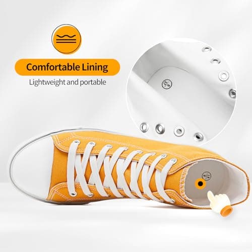 ZGR Men's High Top Sneakers Yellow Size: 9 UK — view 5