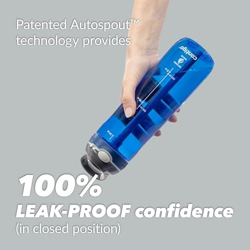 Contigo Ashland Autoseal Water Bottle with Flip-Straw | Large 720ml BPA Free Drinking Bottle | Sports Flask | Leakproof Drink Bottle | Ideal for School, Gym, Bike, Running, Hiking — view 3