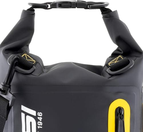 CRESSI since 1946 - Ocelot Dry Bag - Unisex Dry Waterproof Bag for Sea, Boat and Water Activities, Available in Small, Medium and Large Sizes, Black/Yellow 10 L — view 3