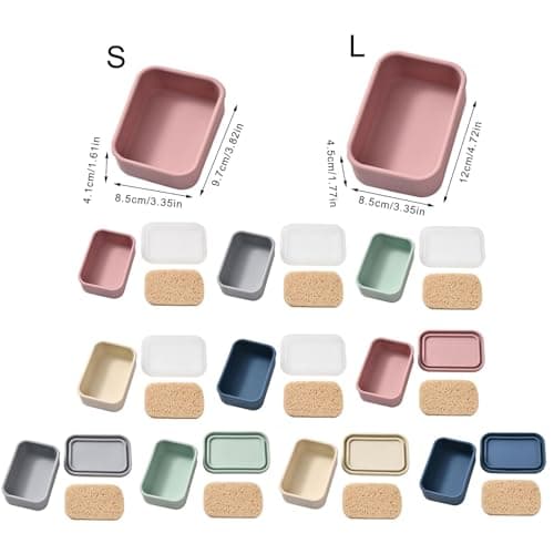 Travel-Friendly Silicone Soap Container with Drain, E S SIZE, E S SIZE — view 3