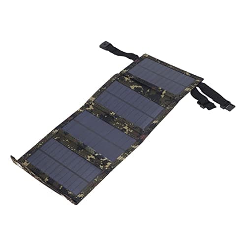 FTVOGUE Solar Panel Charger Monocrystalline Foldable Solar Charger 10W Dual USB 5V 2A 23 to 24 Percent Conversion for Hiking Camping Backpacking Travel (Camo Print) — view 4