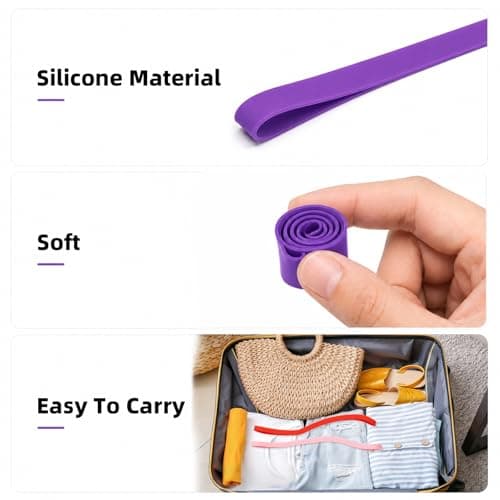ZEMINRI 10 Pcs Silicone Beach Towel Bands, Elastic Towel Straps (10Pcs) — view 3