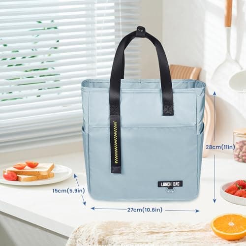 INNKGLE Insulated Lunch Bag, Sky Blue, Large — view 2