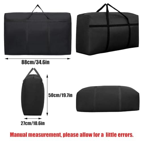 KXF 120L Large Capacity Storage Bag Waterproof Heavy Duty Moving Bag Sturdy Space Saver Saving Organiser Underbed Storage Organizer Large Clothes Box Packing Boxes for Duvet Blankets Bedding — view 2