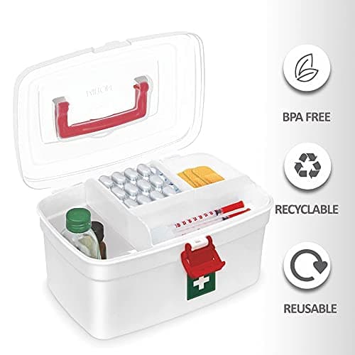 Milton Medicine Storage Box Empty, Lockable First Aid Box for Medication — view 4