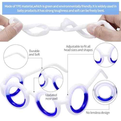 Motion Sickness Glasses,6Pcs Travel Sickness Glasses Sickness Bands Nausea Relief Glasses Car Sickness Airsick Sickness Seasickness for Kids and Adults — view 5