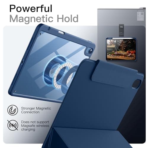 JETech Magnetic Detachable Case for iPad (A16) 11th/10th Gen, Navy — view 5
