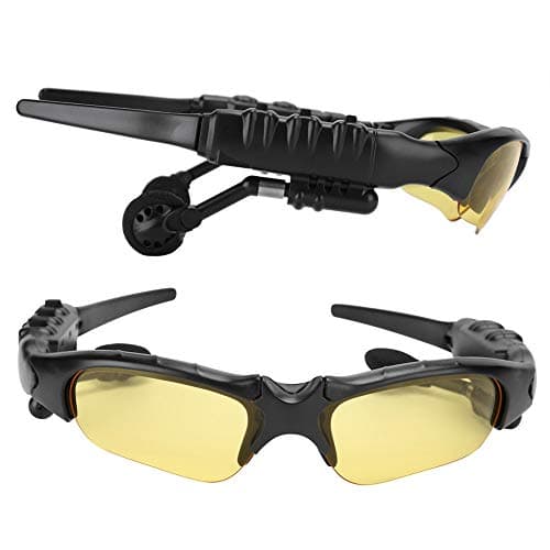 Pissente Bluetooth 5.0 Solar Powered Sunglasses Headset, 93g (Yellow) — view 3