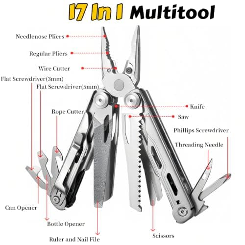 Maerd Multitool Pliers, 17in1 Stainless Steel Multi Tool with Nylon Sheath — view 2