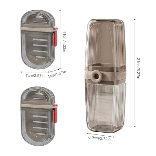 3Pack Travel Soap Case with Lid,Leakproof Waterproof Soap Holder Box Set — view 2