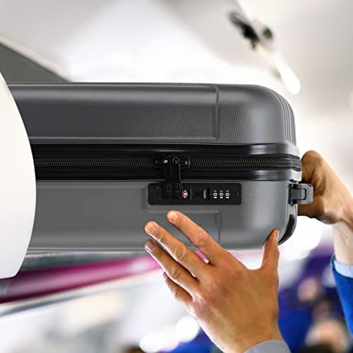 Flight Knight Premium Hard Shell Lightweight Cabin Suitcase - 8 Spinner Wheels - Built-in TSA Lock & USB Port - Luggage Approved for Over 100 Airlines Including Ryanir (Priority) - 55x40x20cm — view 5
