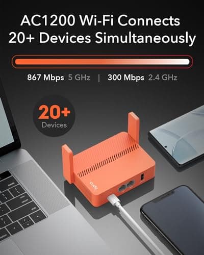 Cudy AC1200 Pocket-Sized Wi-Fi 5 Travel Router, 6-in-1 Modes, VPN, TR1200 — view 2