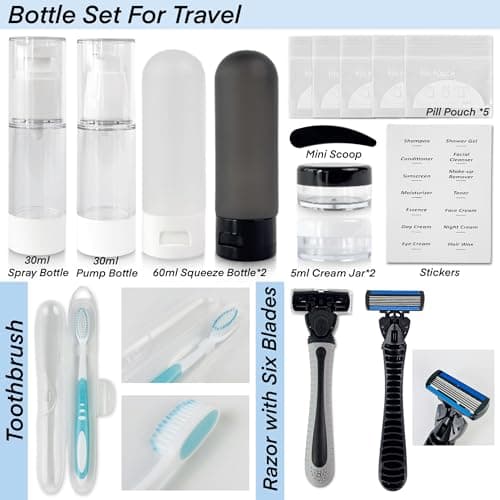 Travel Kit For Wedding And Honeymoon Emergency 32 Essential Items All In One Personal Care Set Toiletry Kit For Couples (Black) — view 4