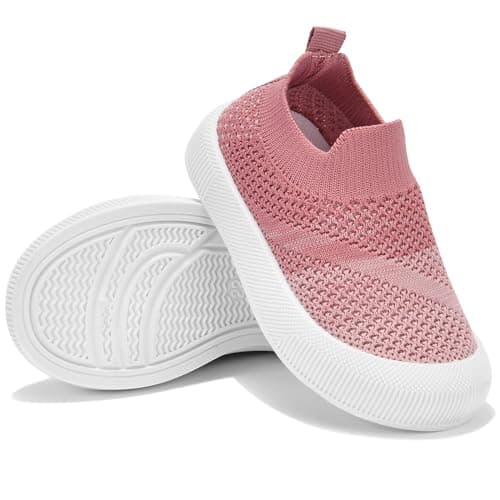 Baby Shoes Mesh Breathable Non-Slip First Walking Shoes for Girls Infant Prewalker Soft Sneakers(Pink, tag22/18-24 Months) — view 2