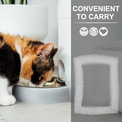 Sosoport 12pcs Pet Water Dispenser Filters Replacement for Cat and Dog Automatic Waterer, Activated Cotton Filter Pads for Pet Drinking Fountain Accessories in Home and Travel Use — view 5