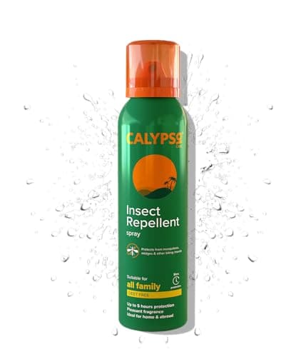 Calypso Insect Repellent Spray Deet Free - up to 5 Hours Protection for the Whole Family - 150ml
