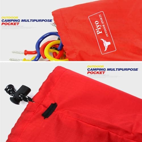 Piyo Red Small Drawstring Bags Foldable Waterproof Storage Pouch Portable Travel Space Saver Bags for Outdoor Beach Small Essentials (10) — view 4
