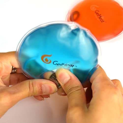 Pack of 5 GelHeat Instant Hand Warmers Round - Reusable Gel Click Heat Pads (Blue) — view 4
