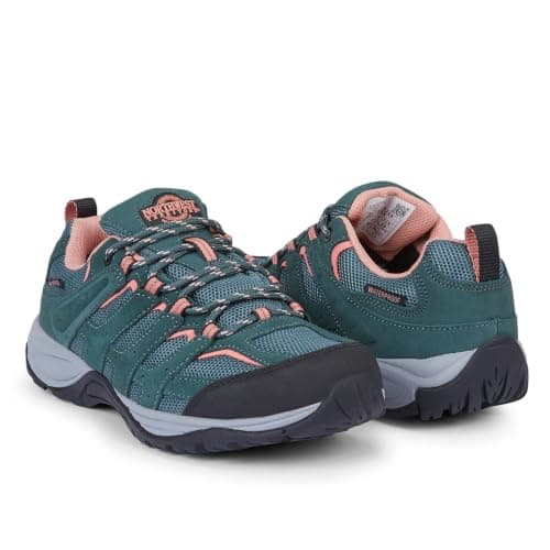 Northwest Territory Eden Leather Waterproof Women's Walking Shoes Turquoise — view 3