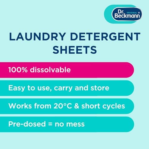 Dr. Beckmann Laundry Detergent Sheets, BIO, Fresh Blossom, 50 Sheets — view 3