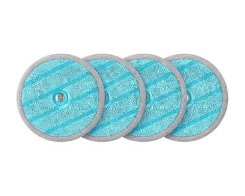 Samsung Microfibre Pads for Spray Spinning Sweeper Mop Attachment VCA-WBA95/GL, Reusable, Antibacterial, Diameter 17 cm, Pack of 4, VCA-SPW95/VT, Blue