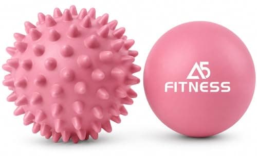 Lacrosse and Hard Spiky Massage Ball Set (Pink Combo)