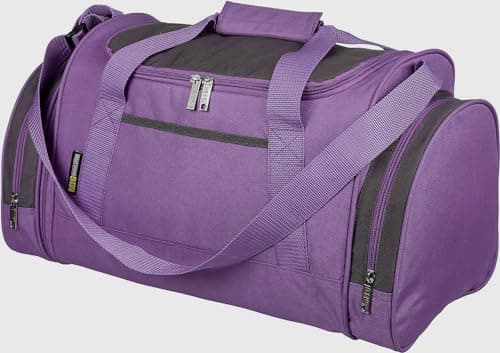 Mens & Womens Sports & Gym Travel Holdall Bag in Purple — view 2