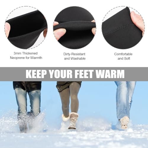 2 Pairs Toe Warmers, Neoprene Thermal Toe Warmers Sleeves, Toe Topper Liner for Warming Feet, Hunting, Cycling, Running, Hiking for Women Men (M Size) — view 3
