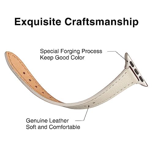 SUNFWR Women's Leather Bracelet for Apple Watch 42 mm (Series 11/10) 41 mm — view 4