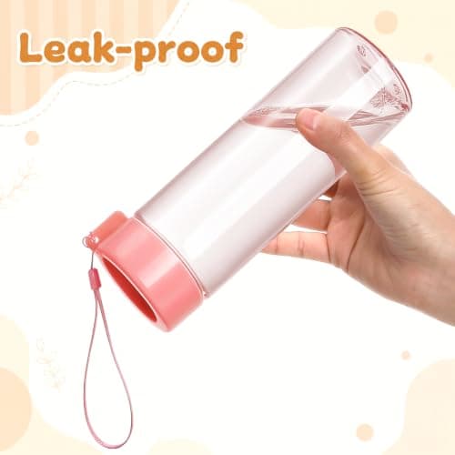 ZEAYEA 10 Pcs Water Bottles Bulk, 17 oz Plastic Portable Sports Drinking Bottle with Lanyard, Leak-Proof Reusable Drinking Cups for Outdoor, Gym, Camping, Fitness, Travel, Office and Team Events — view 4